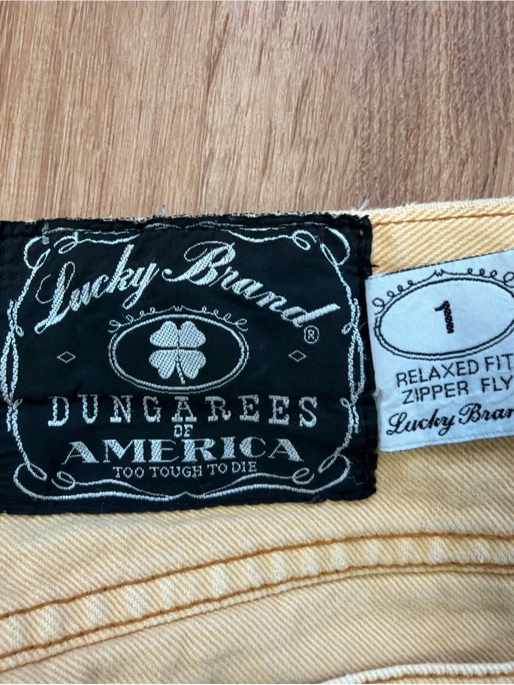 Vintage Lucky Brand Dungarees By Gene Montesano Jeans Mens Relaxed Fit USA Made